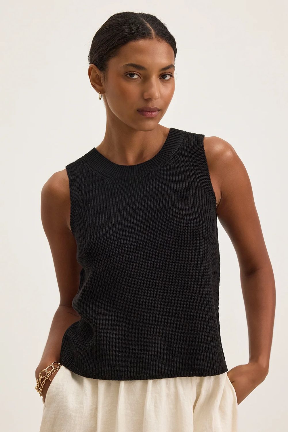 Velvet Textured Cotton Sweater MUNA07 S25
