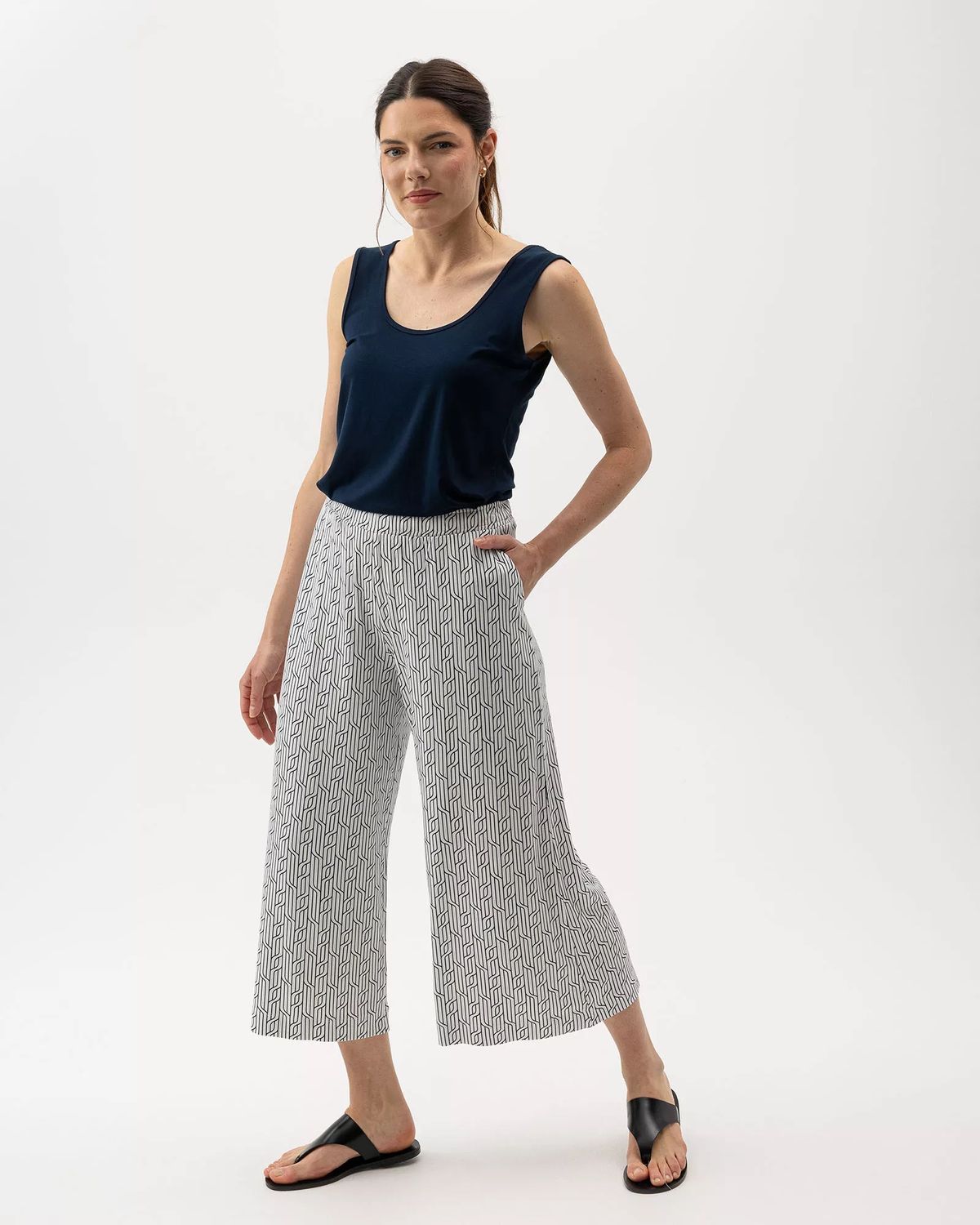 Holebrook Esther Pant S52205 S25, Color: Off White\Navy, Size: XS
