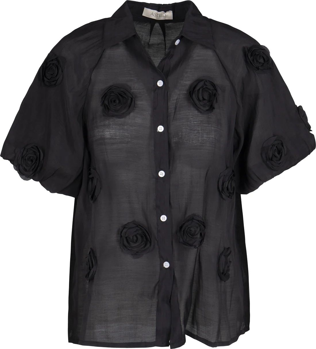 Astrid Woven Shirt 21-ZG035G S25, Color: Black, Size: XS