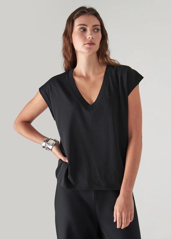 Patrick Assaraf Iconic Vneck Tee W95V06 S25