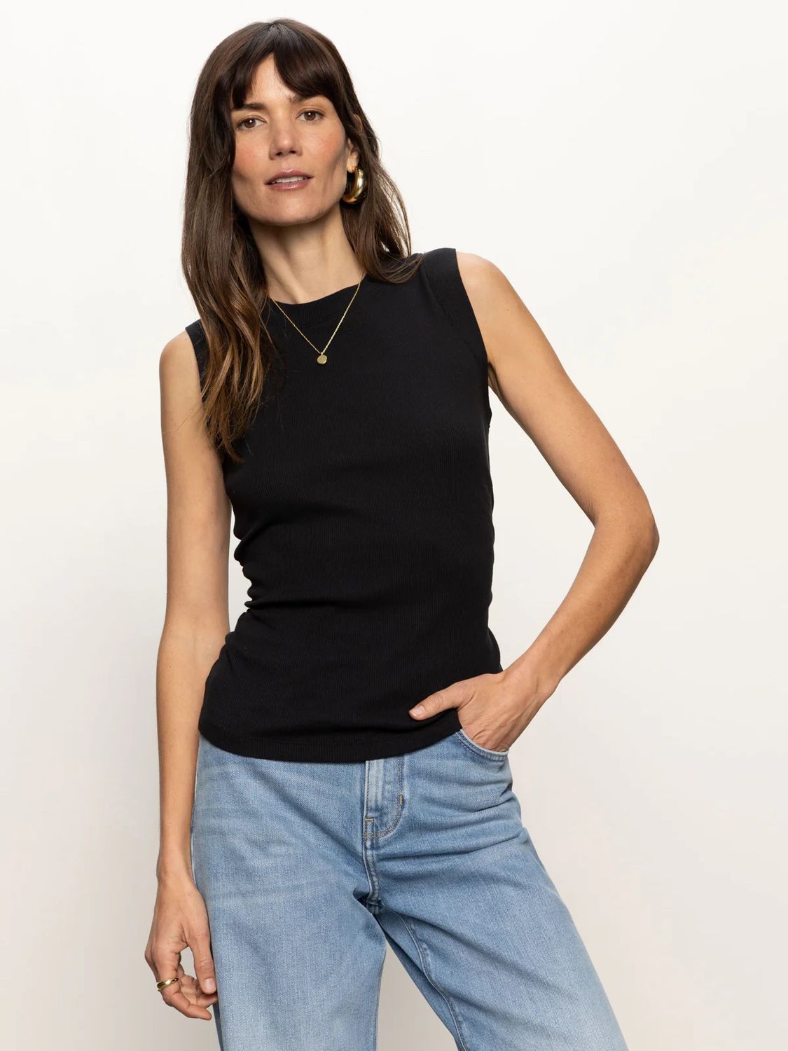 Sanctuary Ribbed Ruched Tank CT4109PP7X S25