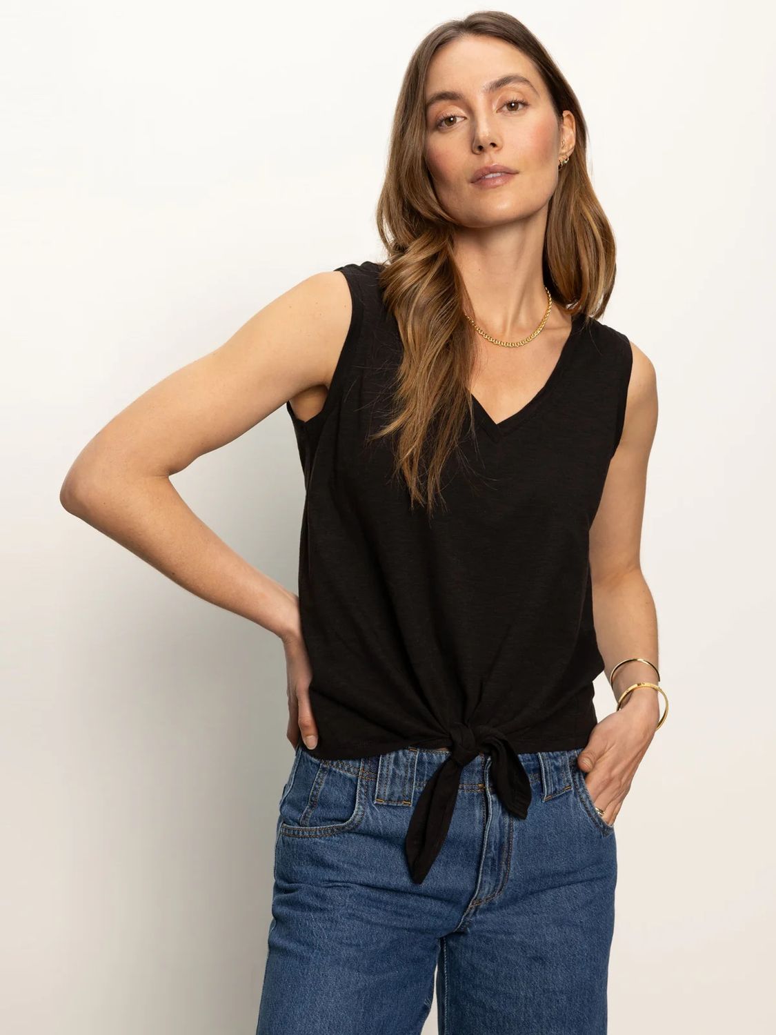 Sanctuary V-Neck Tie Tank CT3832XK6X-S25
