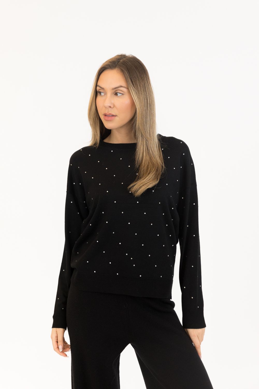 Lyla &amp; Luxe Crewneck Pullover Bianca F25