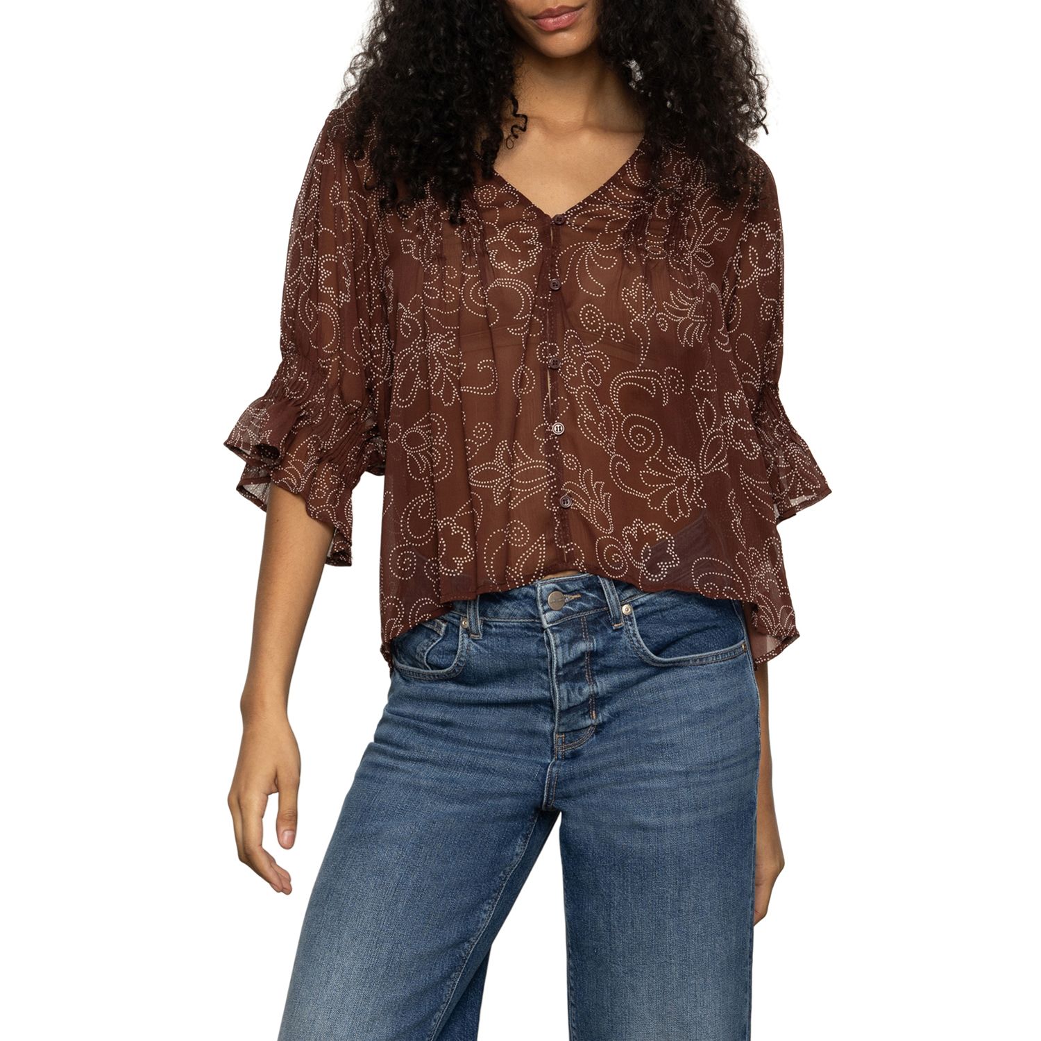 Sanctuary Crush Blouse CB2621PYAX F25, Size: XS, Color: Boheme