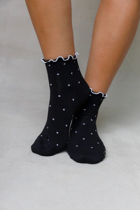 Limlim Polka Dot Frill Socks F25