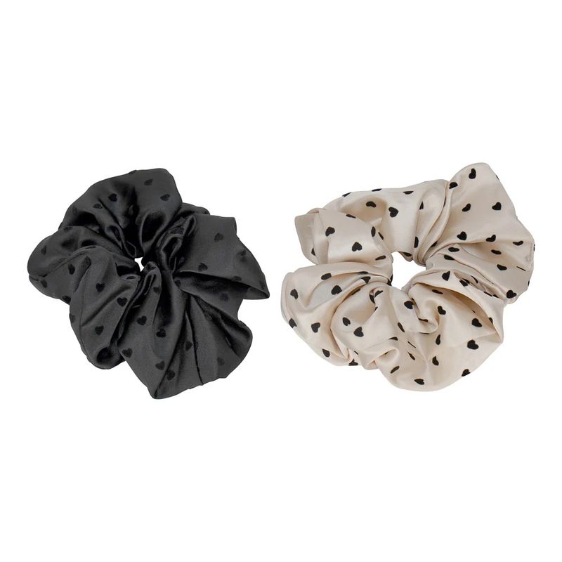 Limlim Soft Satin Velvet Heart Scrunchie P3397S F25