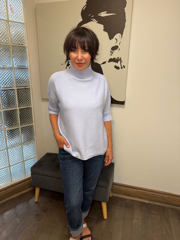 Pistache Rib Funnel Neck Knit Sweater 23857 F25