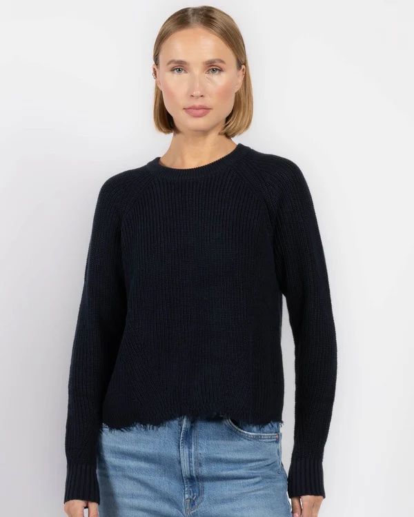 Autumn Cashmere Distressed Scallop Shaker N11042 F25