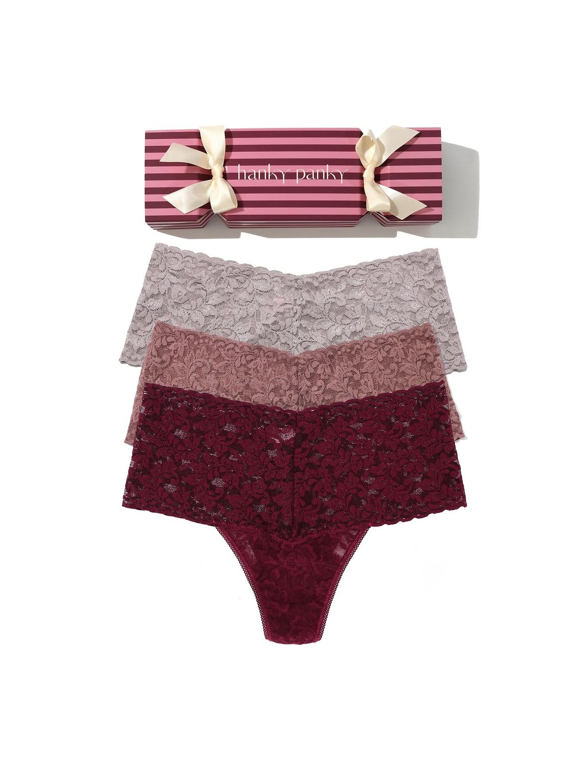 Hanky Panky Holiday Cracker 3 Pack Retro Thong