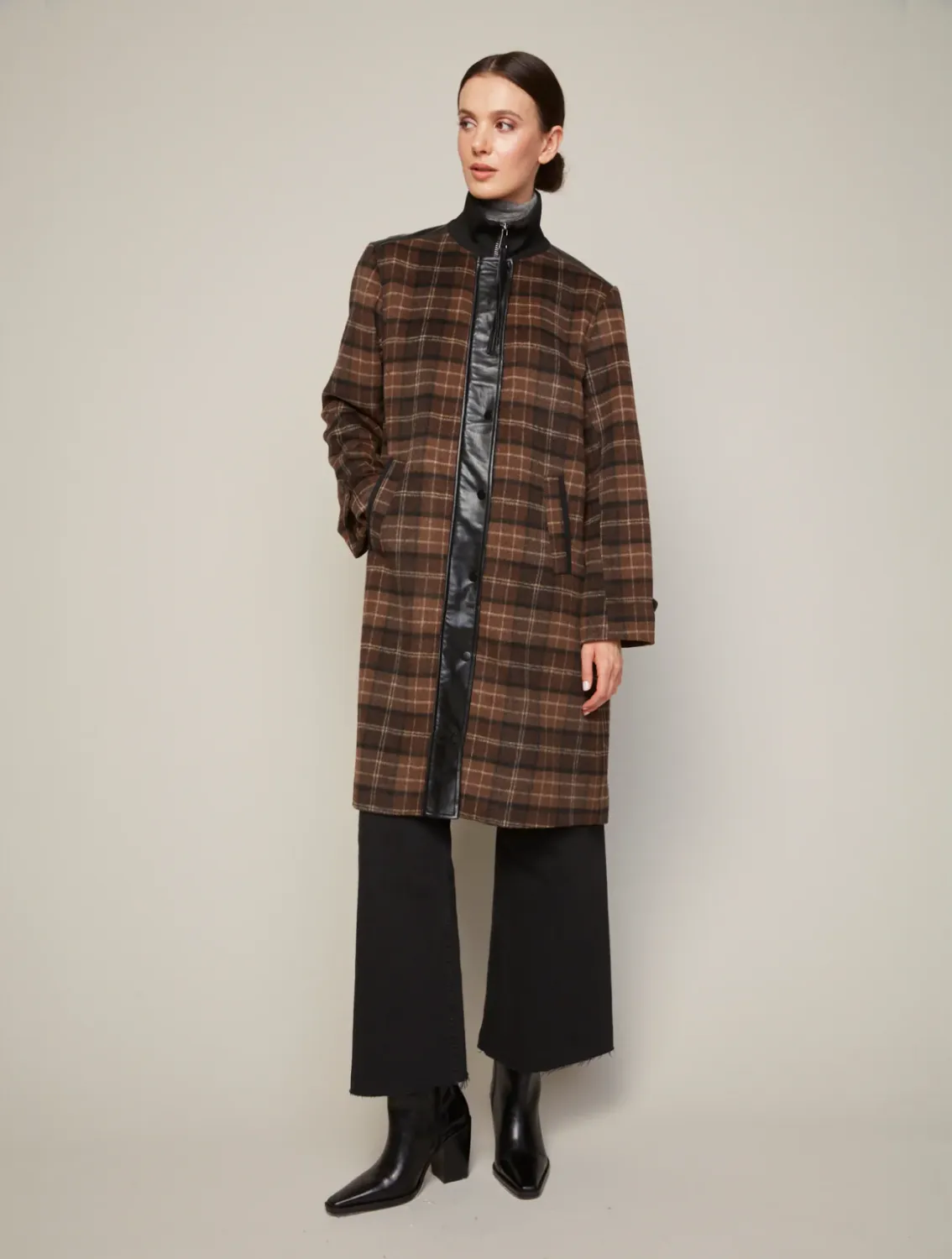 Adroit Atelier Brooke Plaid Coat 82791507 F25