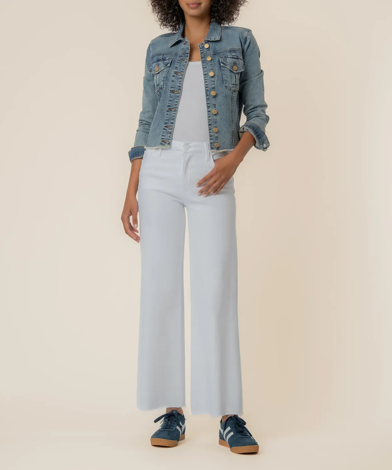 Kut from kloth Kara Jacket KJ2031MA2 S26, Color: Standard Wash, Size: XS