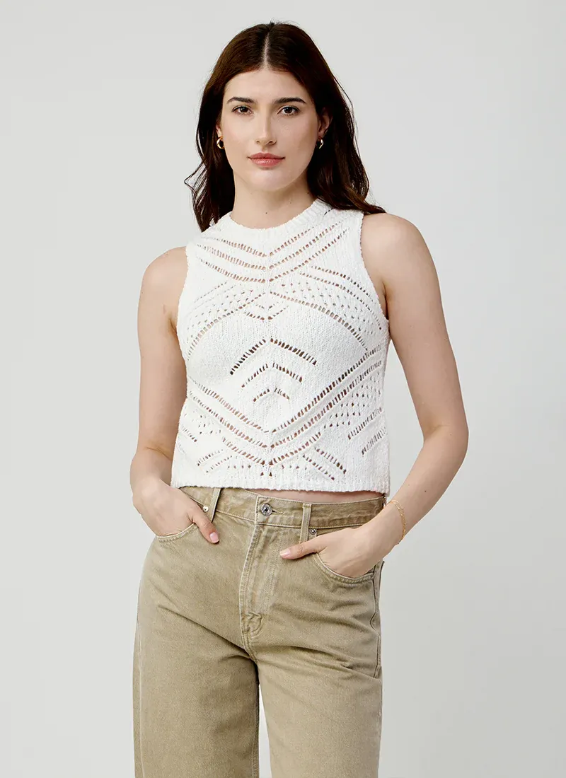 Autumn Cashmere Chunky Pointelle Tank NHT14540 S26