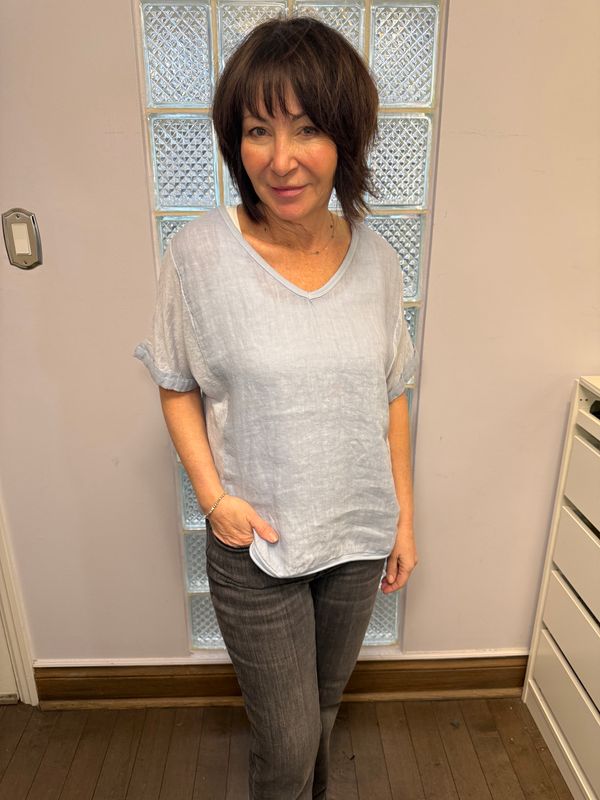 Pistache V-neck Top T-4787 S26