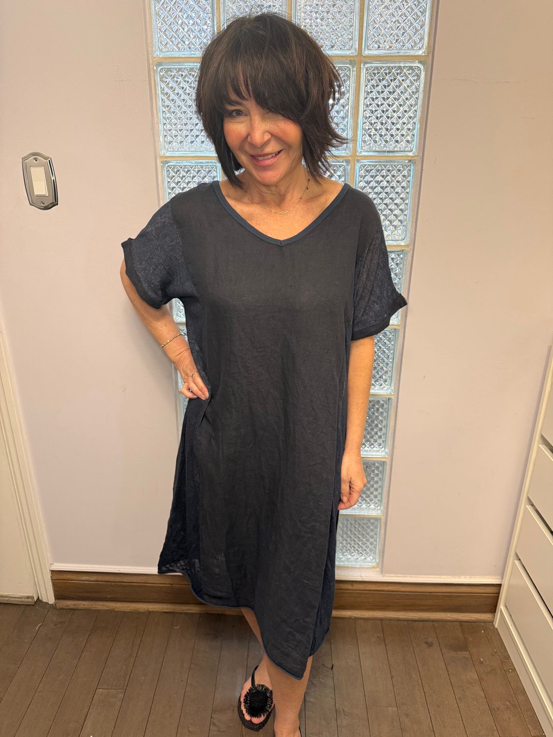 Pistache Woven Dress V-8822 S26