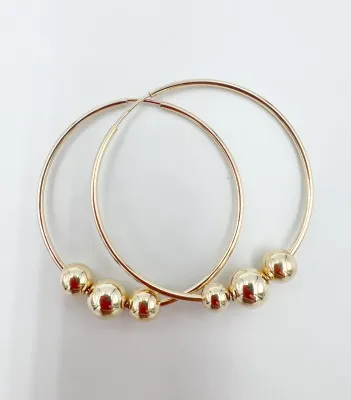 Saskia De Vries Gold Endless Love Hoops S26
