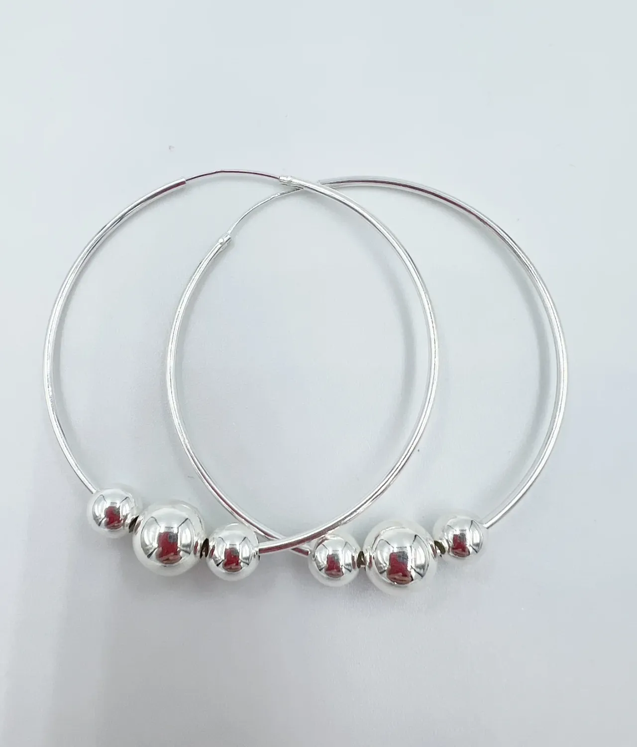 Saskia De Vries Silver Endless Love Hoops S26