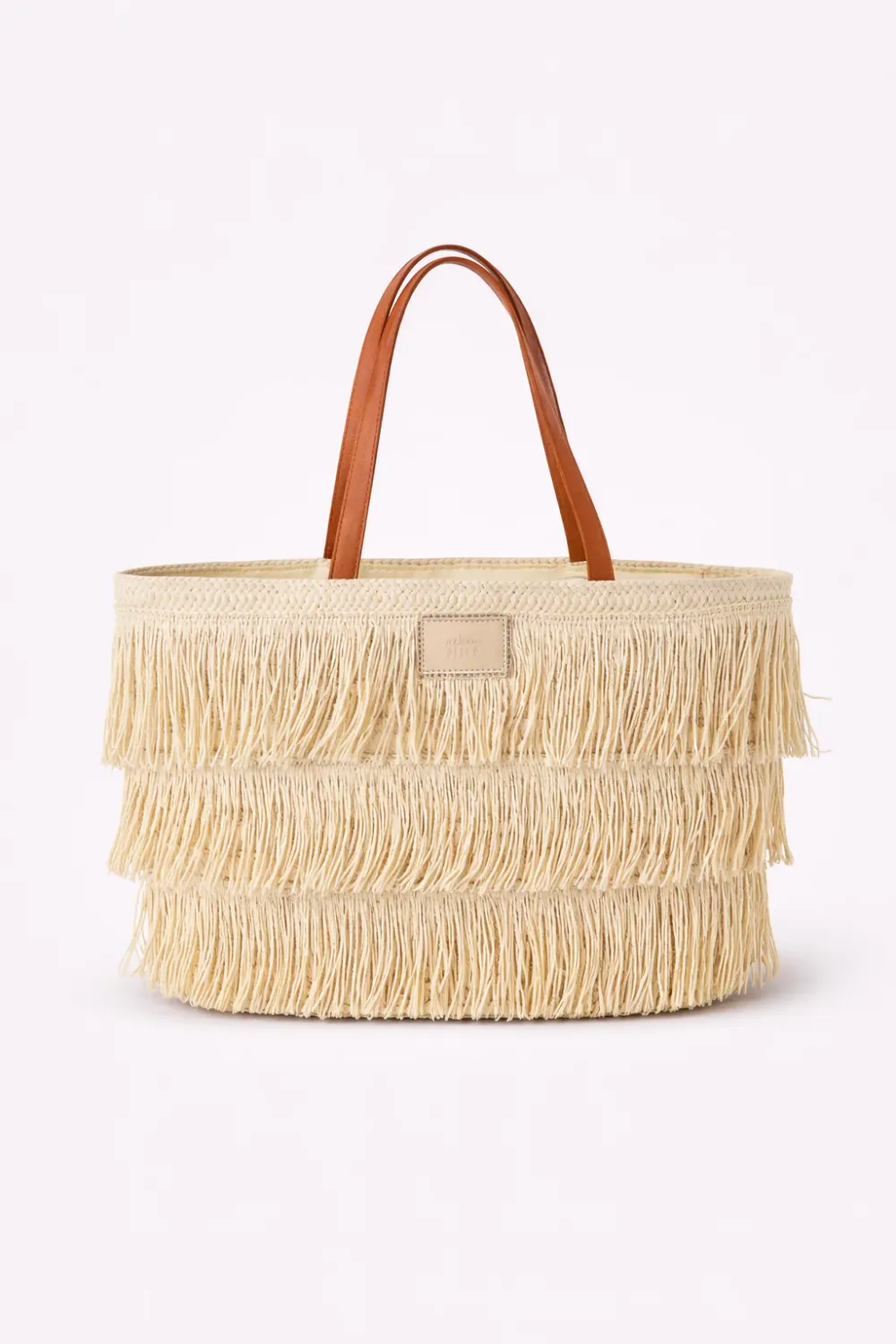 NKN Nekane Raffia Shopper with Bangs and Leather Strap SH.DUNG S26
