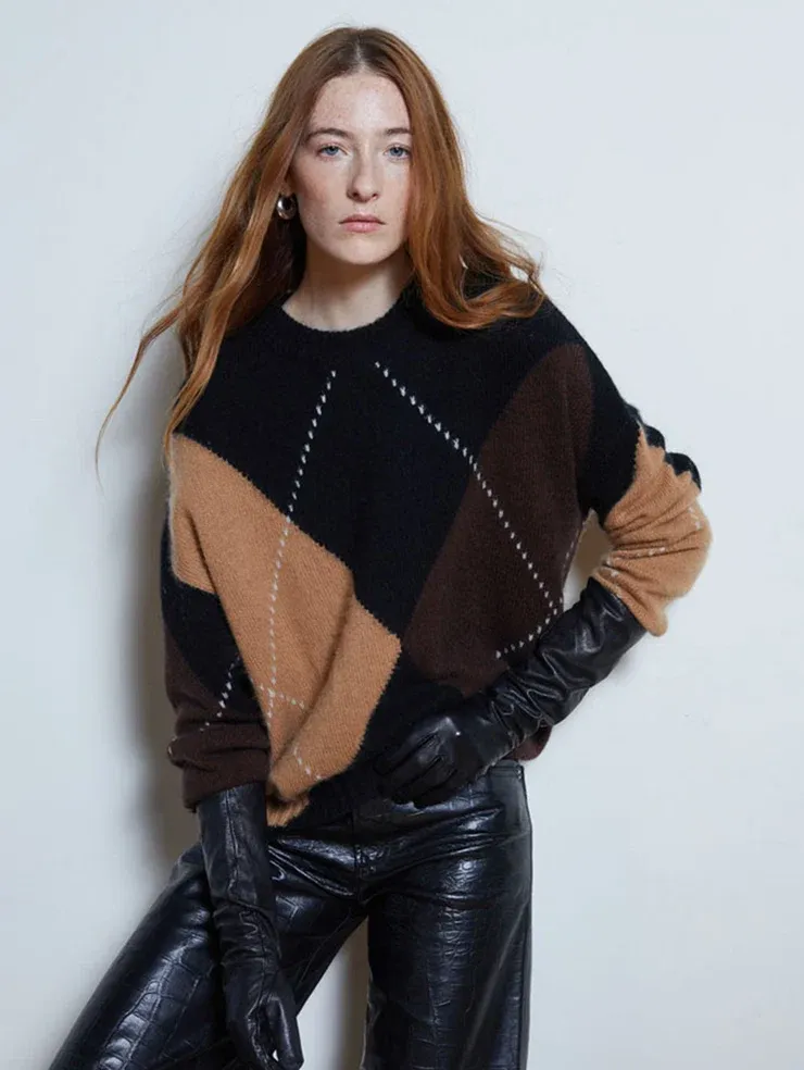 Auntumn Oversized Argyle REW14795 F26
