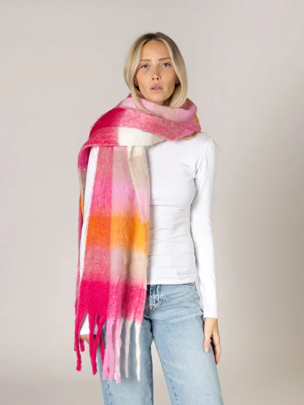 Lyla + Luxe Checked Scarf Checkscarf F26