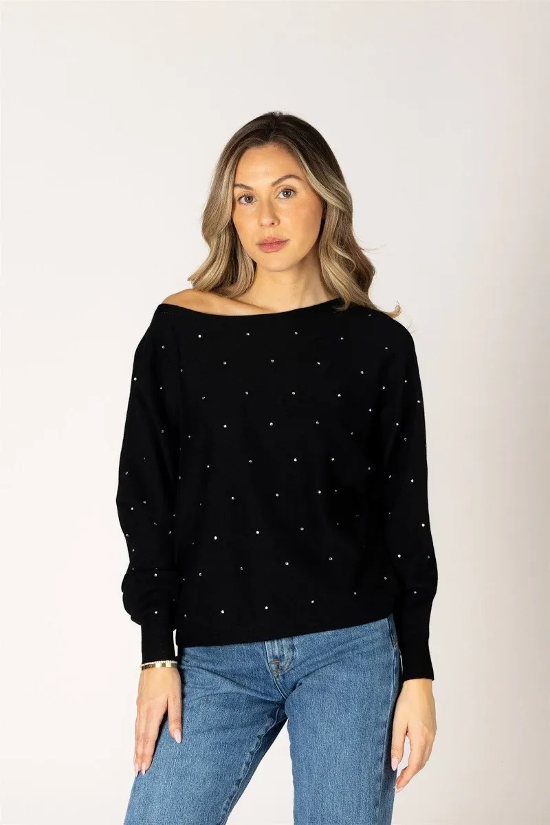 Lyla + Luxe Lightweight Off Shoulder Sweater NOBUCRYSTL F26