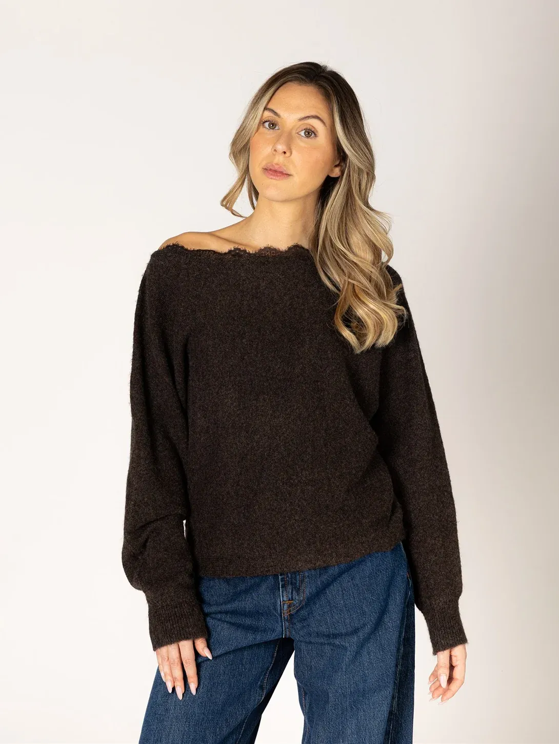 Lyla + Luxe Novelty Lace Sweater NOBULACE F26