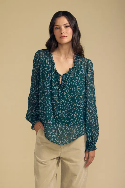 Velvet Flora Print Top MARA F26