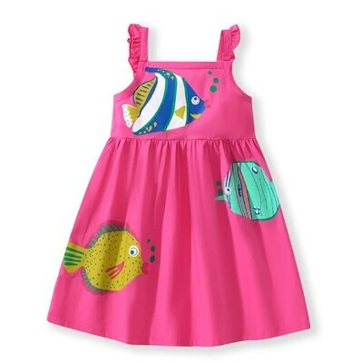 Little Maven Pink Fish Dress