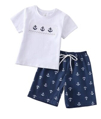 Anchors Away Smocked Outfit