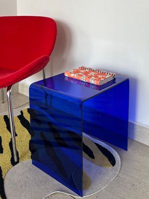 BLUE COFFEE TABLE