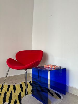 BLUE COFFEE TABLE