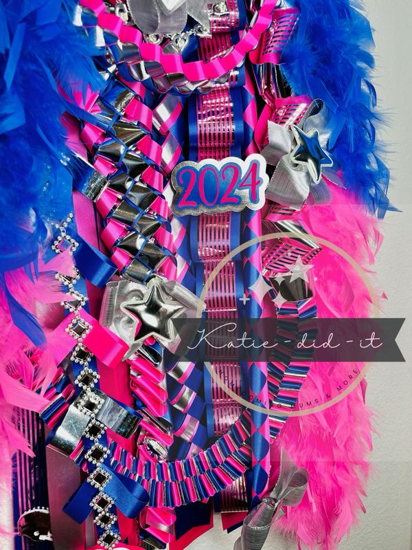 PREMADE 36 inch (hot pink and blue)
