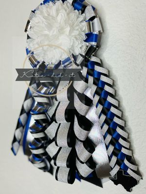 PREMADE  15 inch (silver black &amp; blue)
