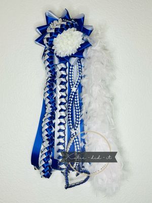 PREMADE 24 inch (blue and white with bouncing braid)