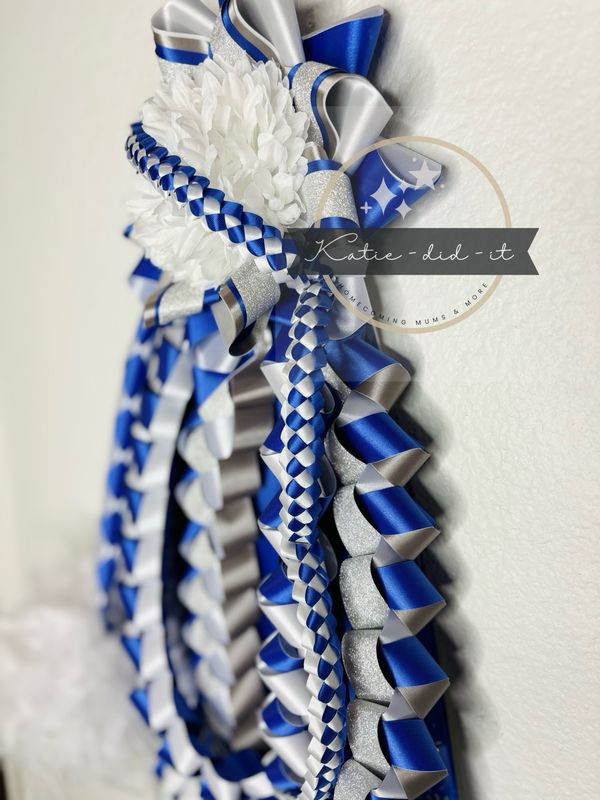 PREMADE 18 inch (funky blue sparkle silver)