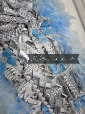 premade 36 OVER THE TOP LIGHT BLUE AD SILVER IRIDECENT