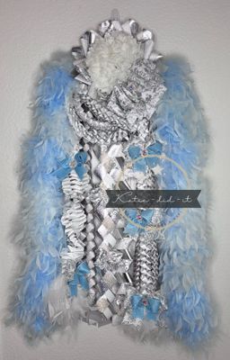 premade 36 OVER THE TOP LIGHT BLUE AD SILVER IRIDECENT