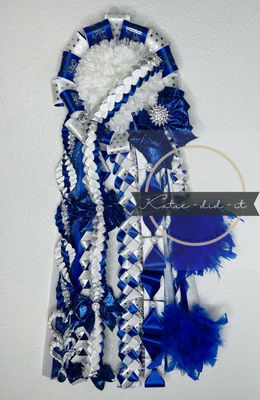 PREMADE 32 inch blue and silver