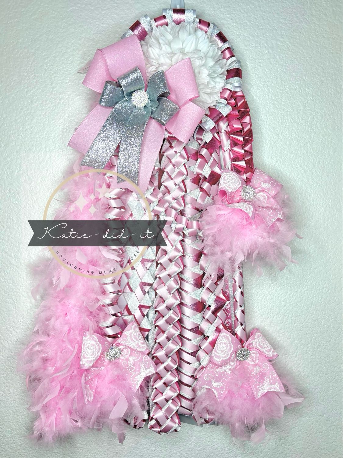 PREMADE 30 inch PINK ON PINK MUM