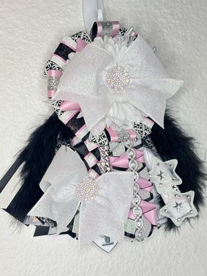 PREMADE 10 inch Black Pink Iridescent