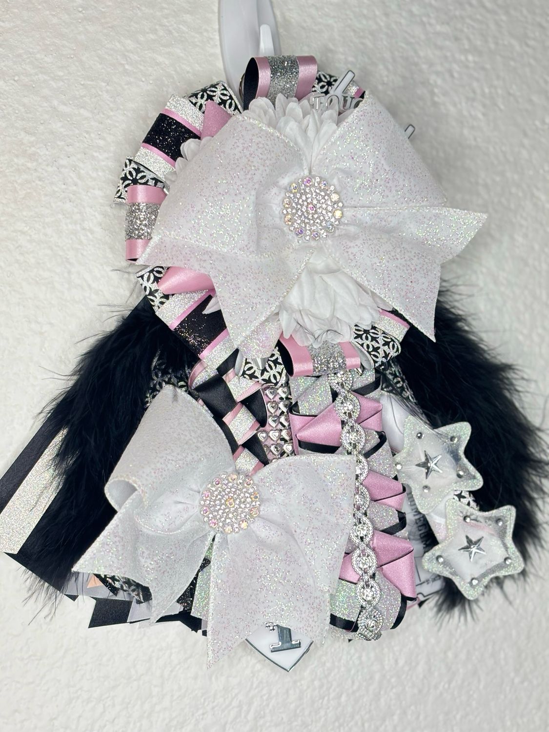 PREMADE 10 inch Black Pink Iridescent