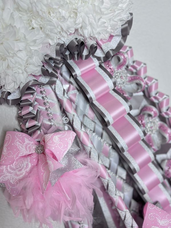 PREMADE 28 inch ROSE AND BOW MUM (PROTOTYPE BOW TOPPER)
