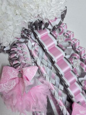 PREMADE 28 inch ROSE AND BOW MUM (PROTOTYPE BOW TOPPER)