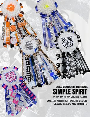 8", 12", 15" OR 18" MUM OR GARTER