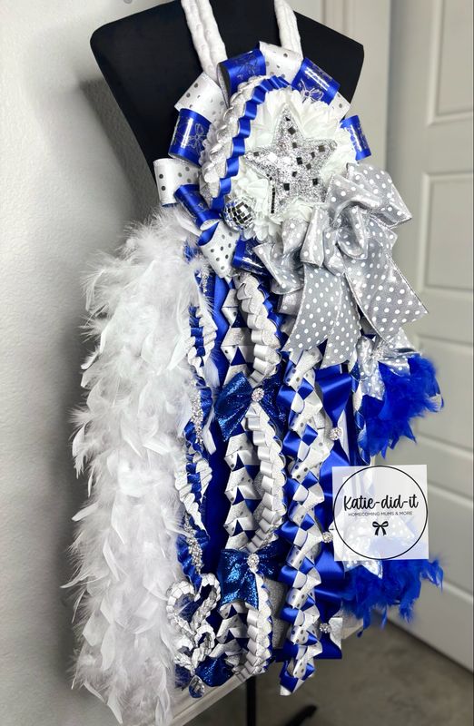 PREMADE 30 INCH BLUE AND SILVER SIGNATURE