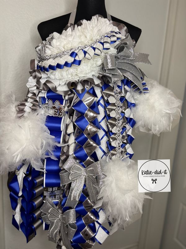 30 Inch BLUE PEWTER AND SILVER SIGNATURE