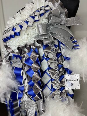 30 Inch BLUE PEWTER AND SILVER SIGNATURE