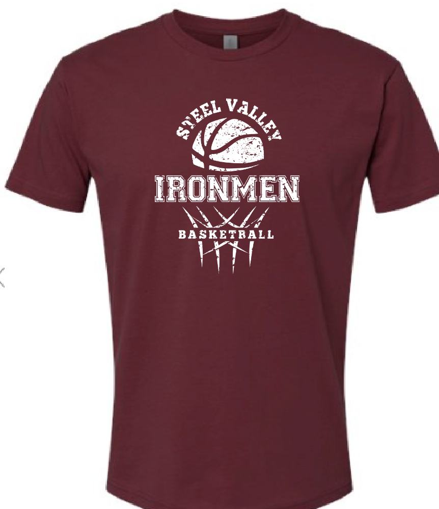 Steel Valley Distressed Basketball Shirts