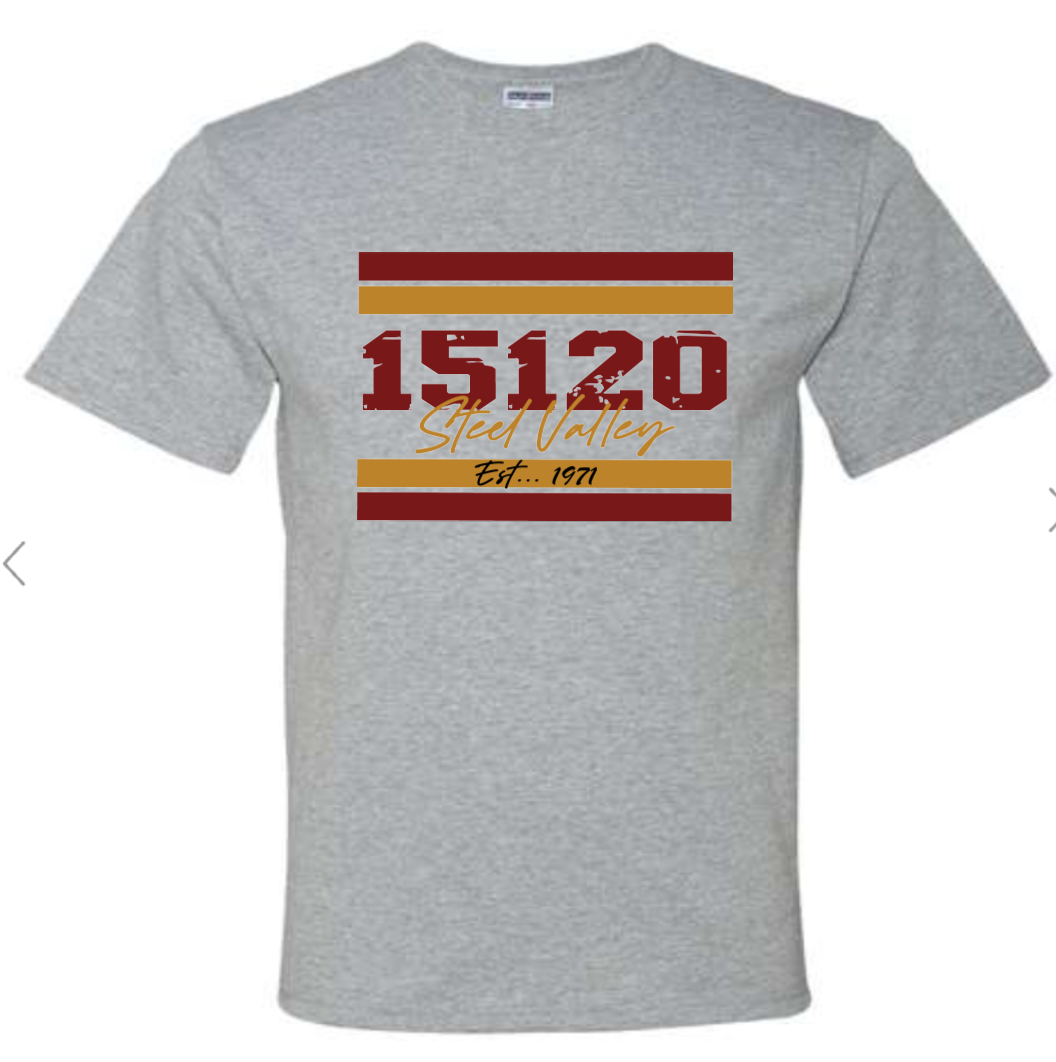 15120 - Steel Valley Ironmen Shirt  Youth and Adult (T-Shirt, Long Sleeve T-Shirt, Hoodie, and Crewneck Options)