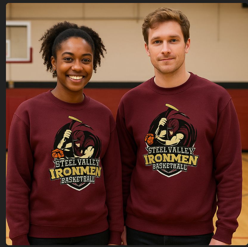 Steel Valley Basketball Sledge Hammer - Crewneck Sweatshirt