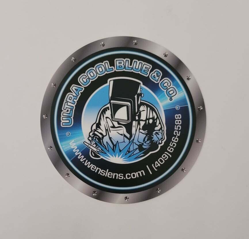 4&quot; Ultra Cool Blue &amp; Co Circle Sticker - LG